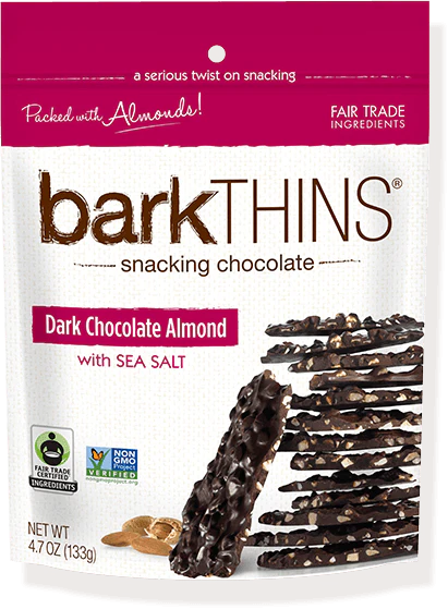 barkTHINS, Snacking Dark Chocolate, Almond with Sea Salt, 4.7 OZ