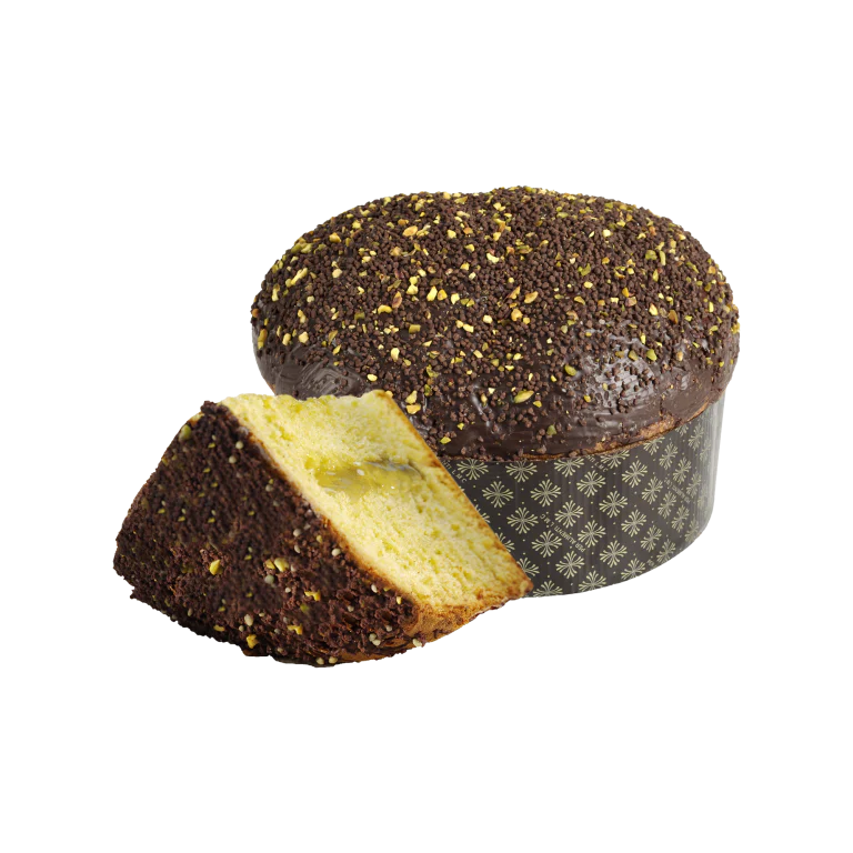 Borsari Pistachio Panettone Covered with Dark Chocolate, 35.2 oz | 1kg - Image 2