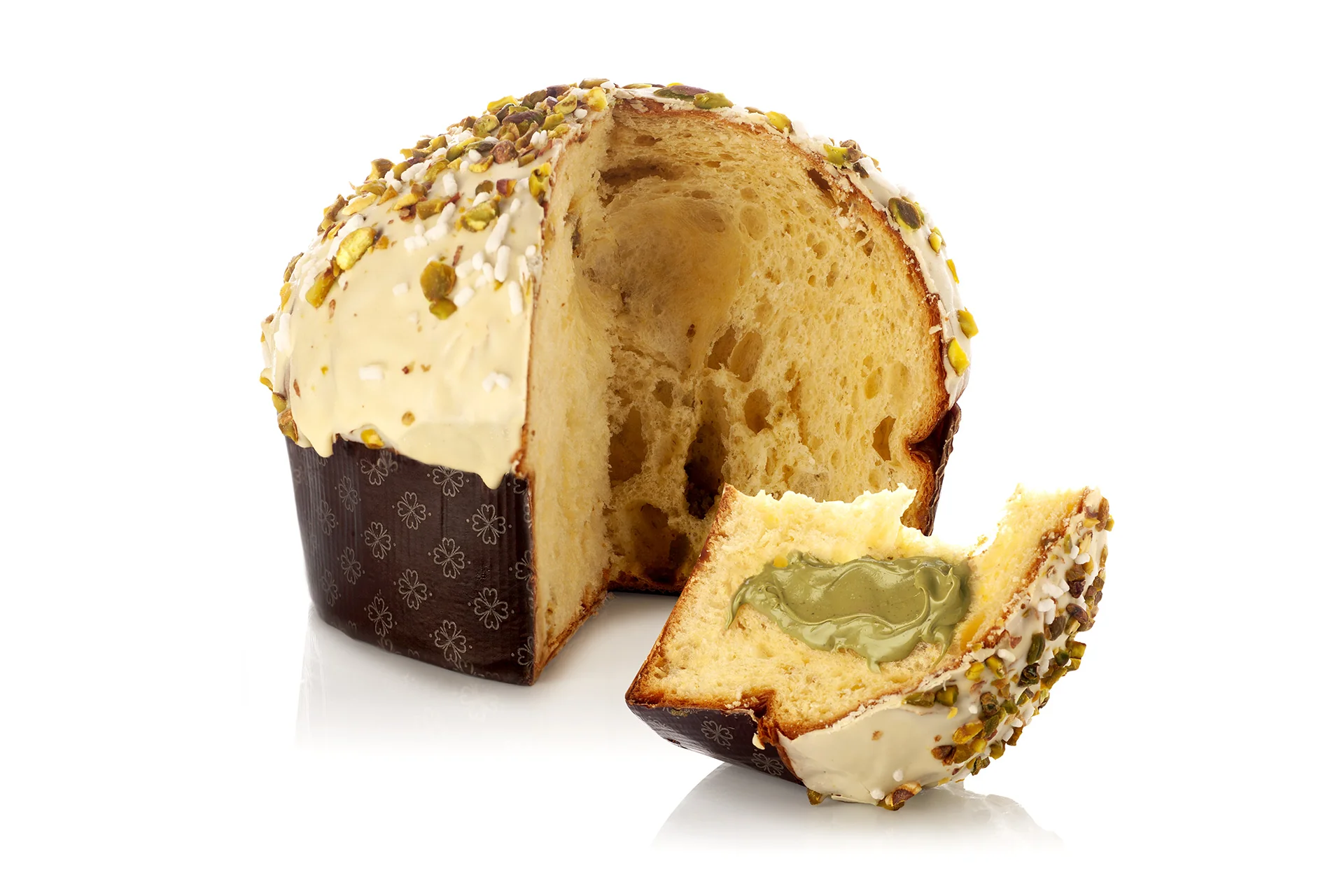 Brontedolci Pistachio Panettone with a Jar Pistachio Cream, 35.3 oz | 1 kg - Image 3