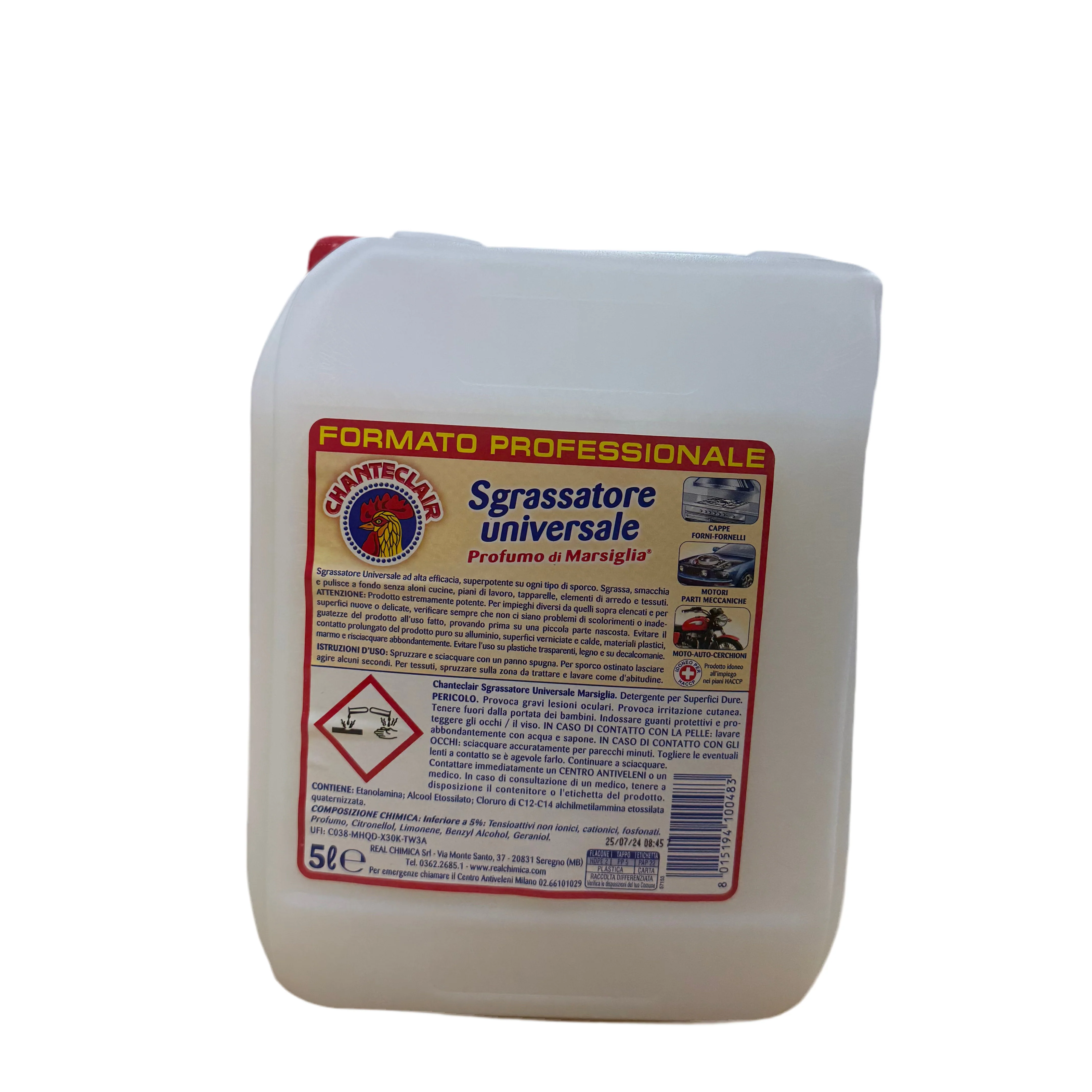 Chanteclair Sgrassatore All-Purpose Degreaser Marsiglia, 5 Liter - Image 2