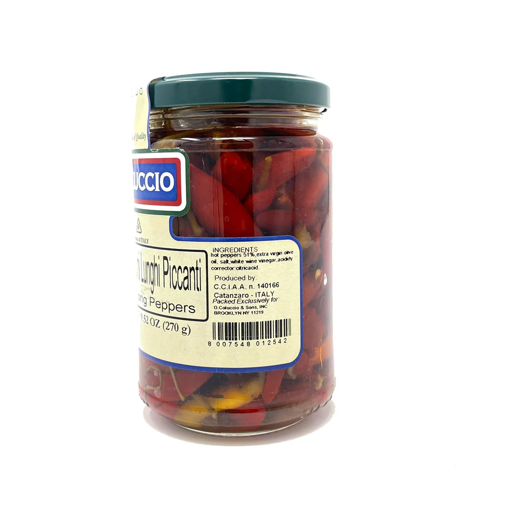 Coluccio Hot Long Chili Peppers, 9.52 oz | 270g - Image 2