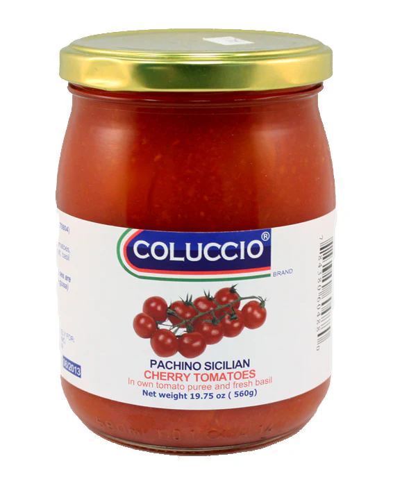 Coluccio Pachino Sicilian Cherry Tomatoes, 19.75 oz Glass Jar
