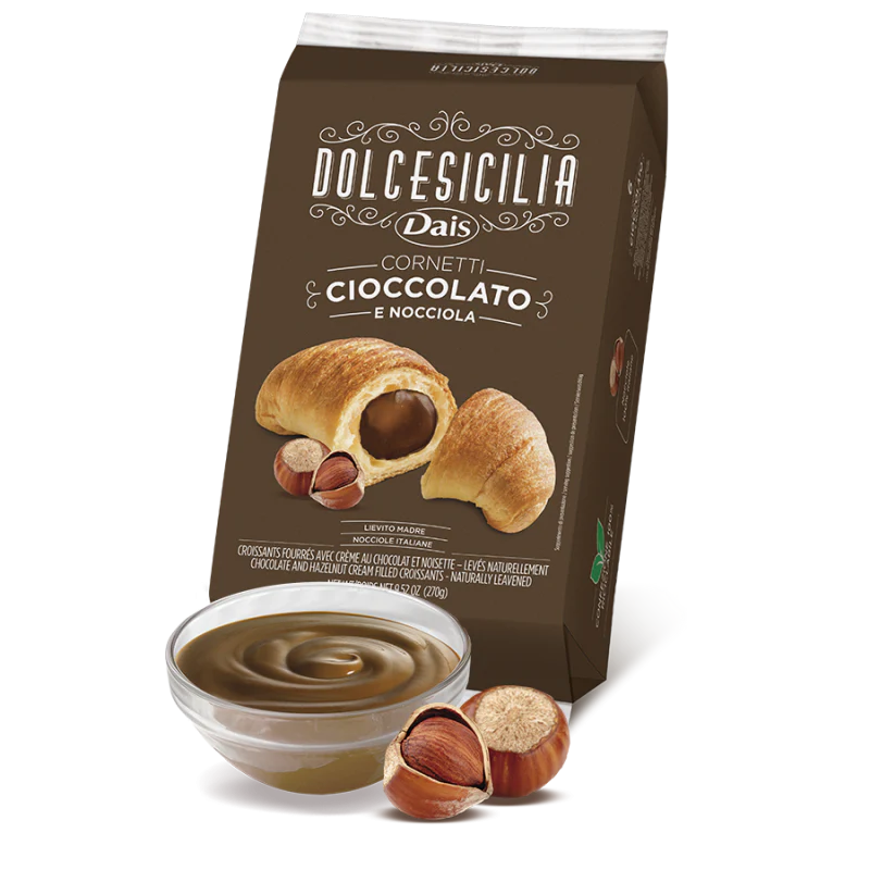 Dais Croissant with Chocolate & Hazelnut Cream Filling, 6 Pack, 9.52 oz | 270g