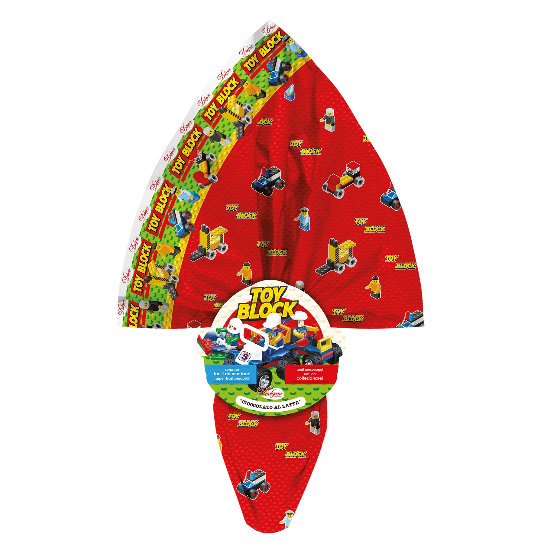 Dolgam Toy Block Surprise, Milk Chocolate Egg, 10 oz | 300g