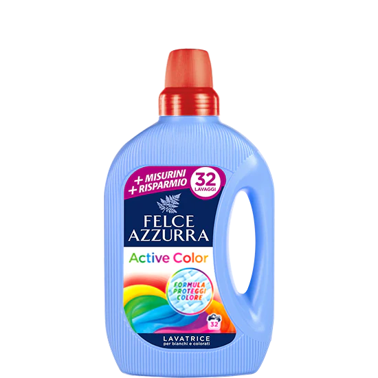Felce Azzurra Detergent for Washing Machine Active Color, Lavatrice, 32 Loads, 1.6 Liter