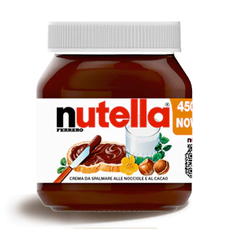 Ferrero Nutella Made in Italy, 450g Glass Jar