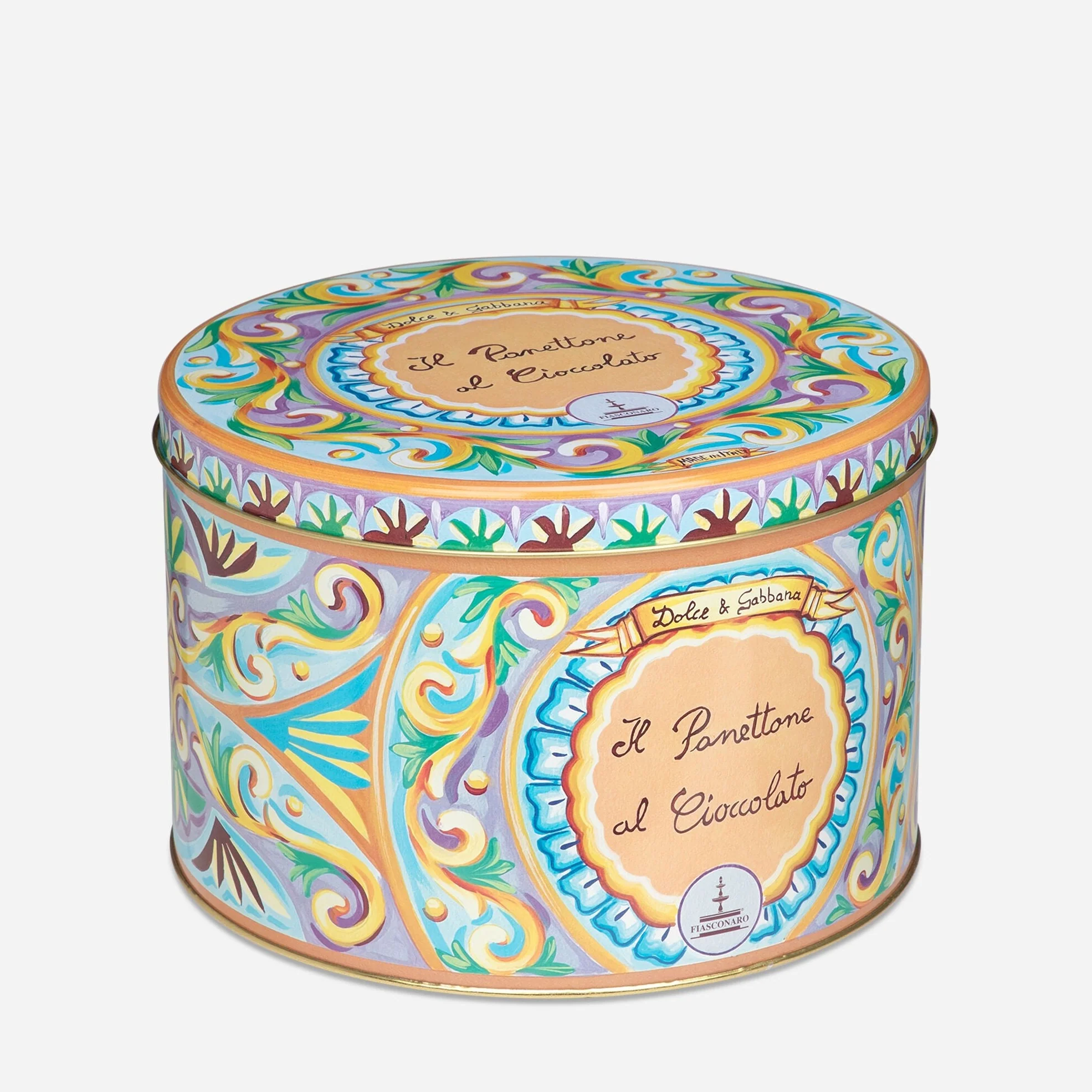 Fiasconaro Dolce & Gabbana PANETTONE with Chocolate IN Round TIN, 35.3 oz - Image 4