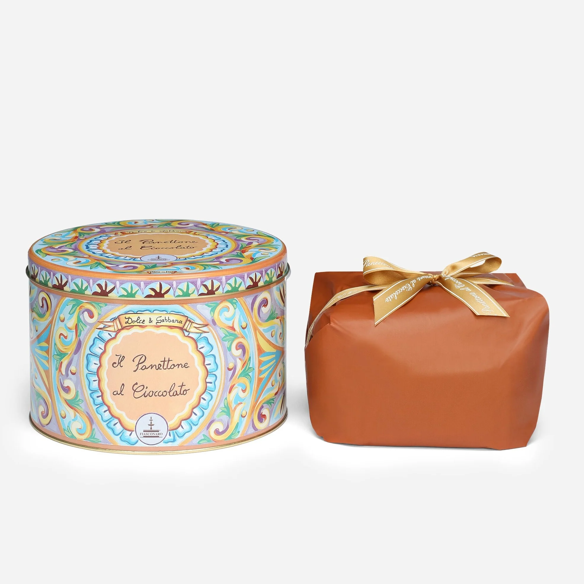 Fiasconaro Dolce & Gabbana PANETTONE with Chocolate IN Round TIN, 35.3 oz - Image 5