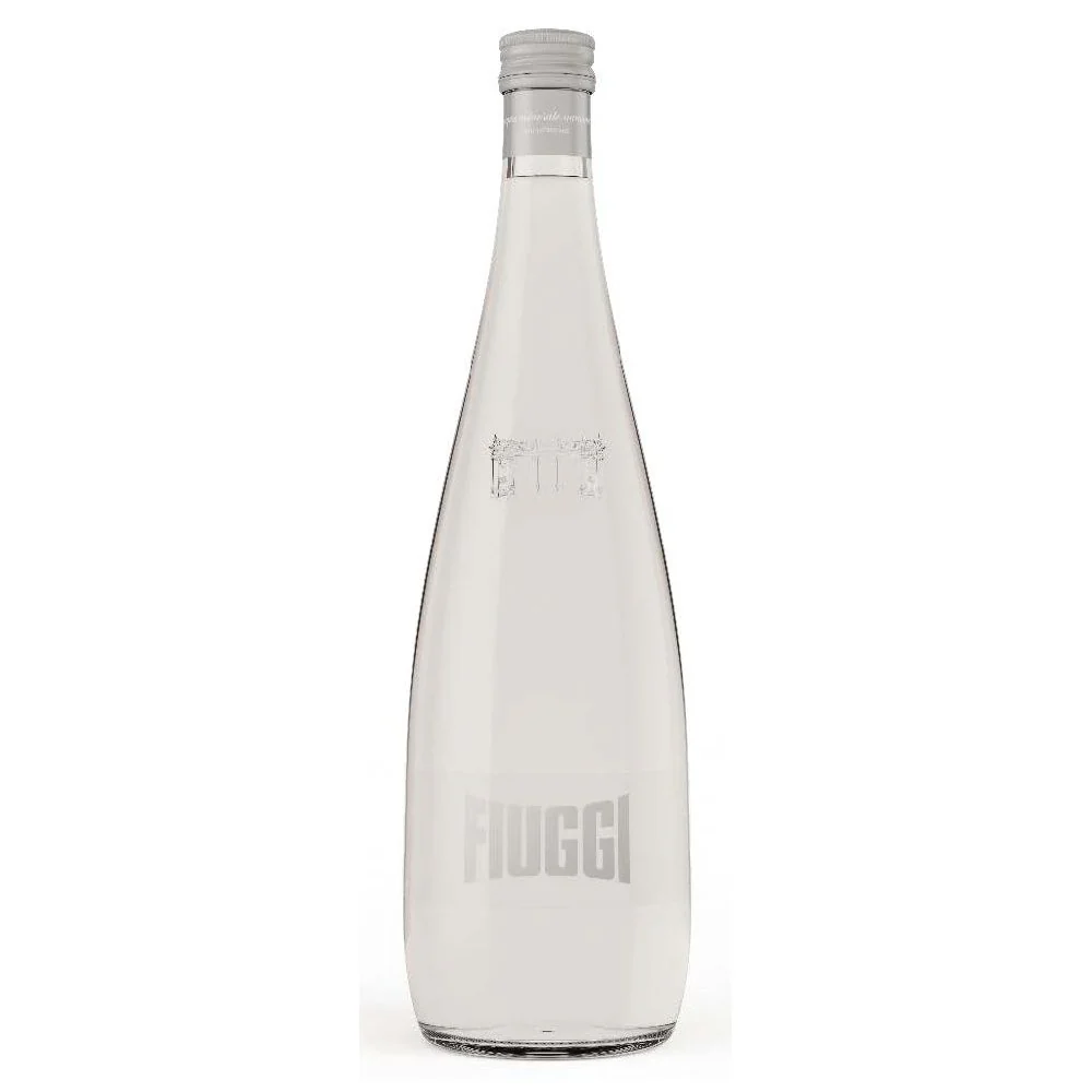 Fiuggi Natural Spring Water, Mineral Water EU, 1 Liter Glass Bottles