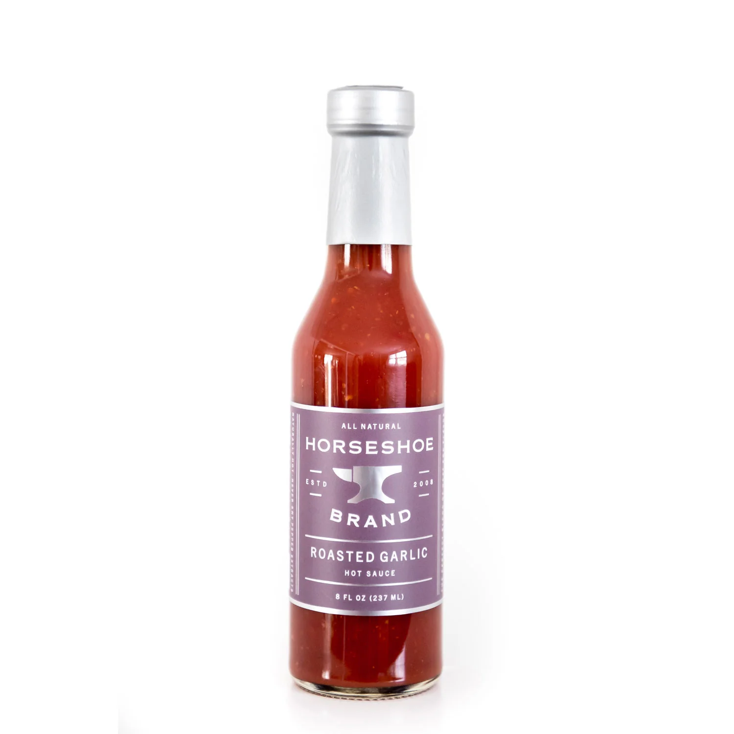Horseshoe Brand Roasted Garlic Hot Sauce, 8 oz Bottle