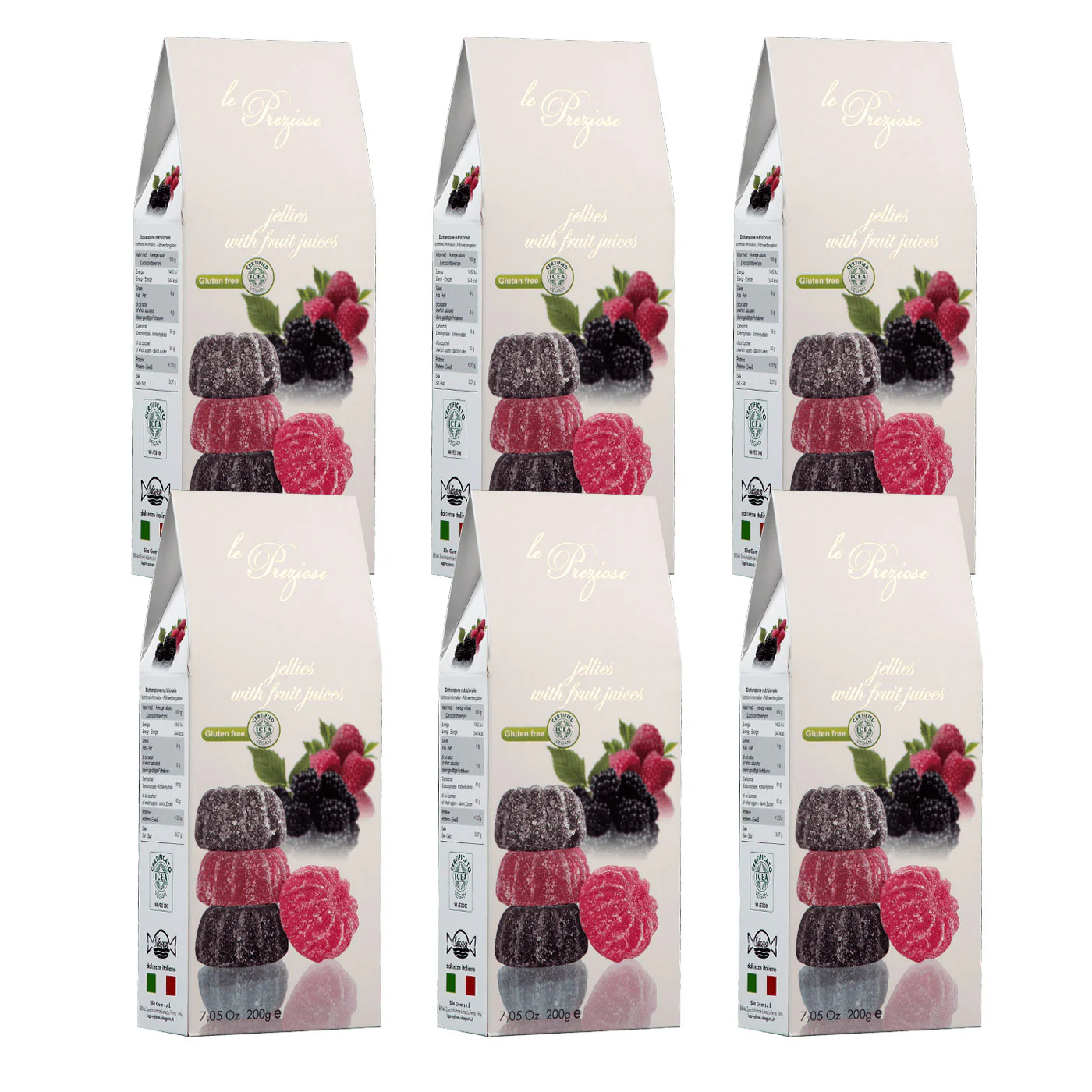 Le Preziose Jellies with Blackberry and Raspberry Juice, 7.05 oz | 200g - Image 3