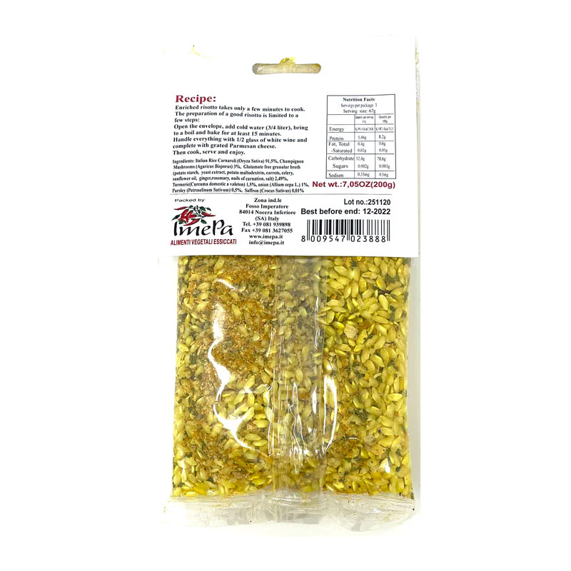 Marinella Risotto Saffron, With Carnaroli Rice, 7.05 oz | 200g - Image 2