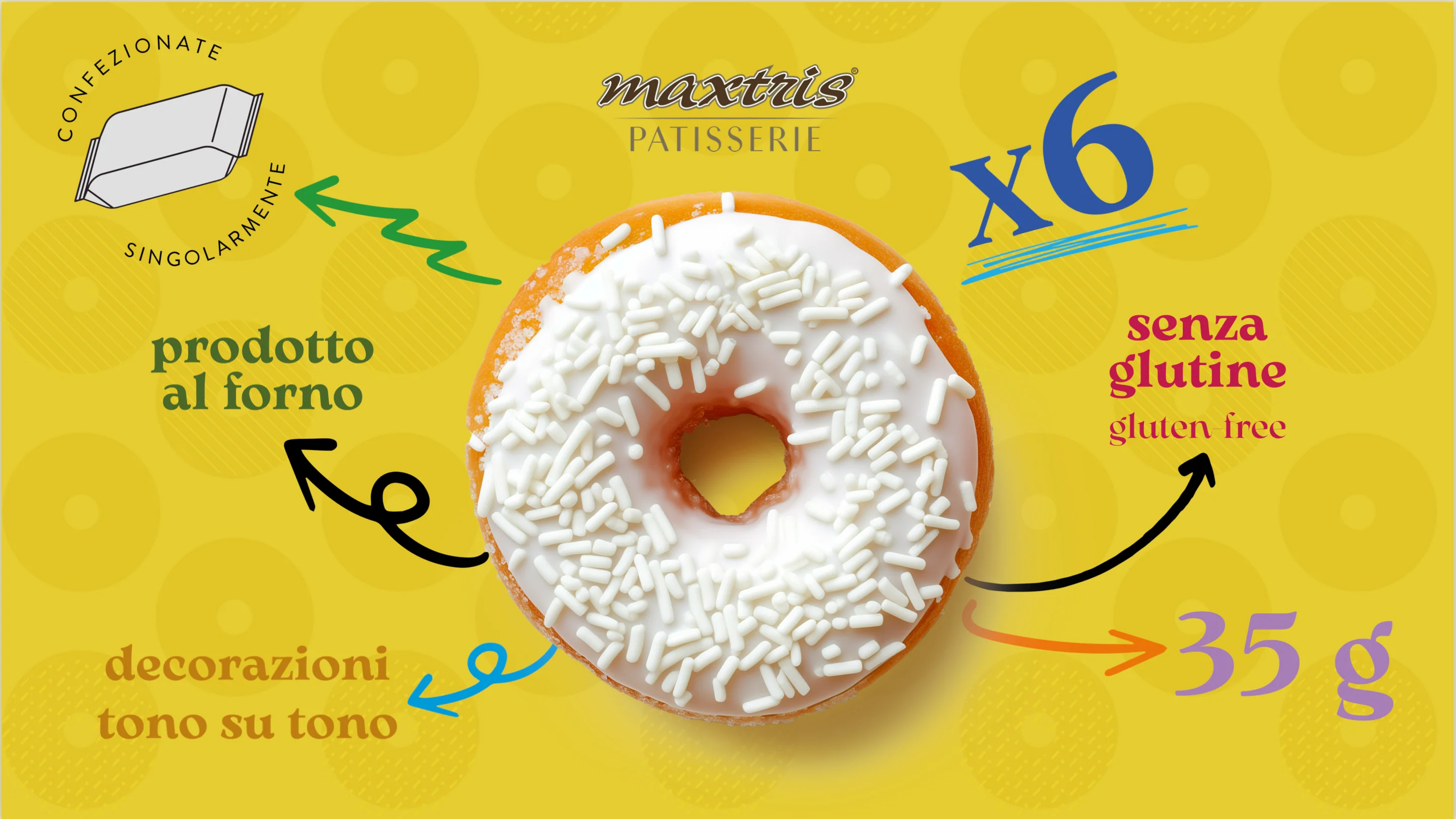 Maxtris Donuts Panna ā Cream-Glazed Mini Donuts, Gluten Free, (210g, 6-Pack) - Image 4