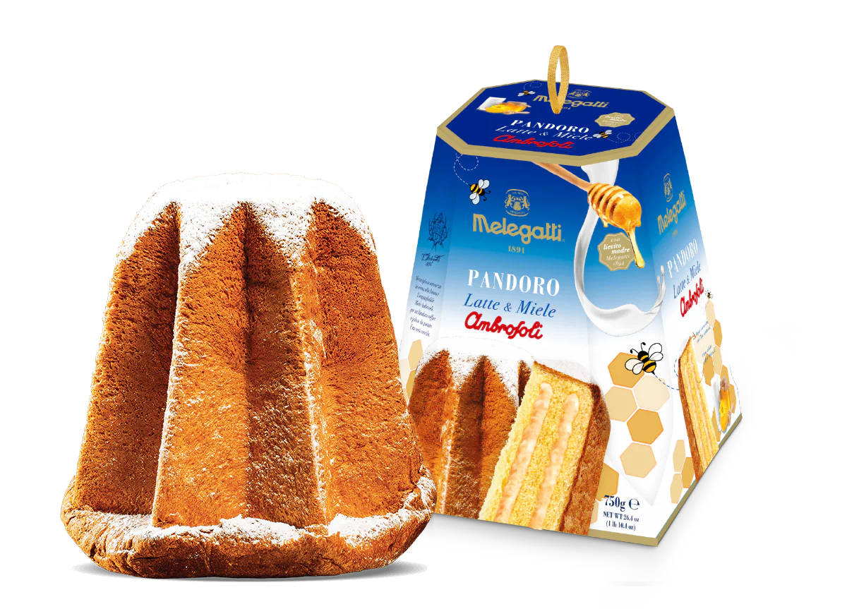Melegatti Pandoro Milk & Honey Ambrosoli, Latte & Miele, 26.4 oz | 750g