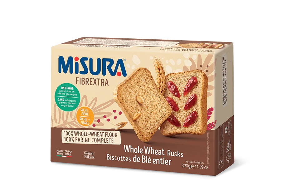 Misura Whole Wheat Rusks, Fette Biscottate, 11.29 oz | 320g