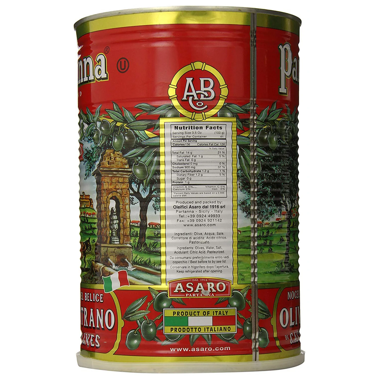 Partanna Castelvetrano Green Olives, 5.5 lb - Image 2