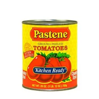 Pastene Crushed Peeled Tomatoes, Kitchen Ready, Chunky Style, 28 oz - Image 2
