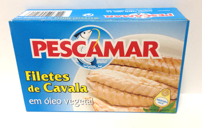 Pescamar Mackerel fillets in Vegetable Oil 4 1/4 oz. Tin