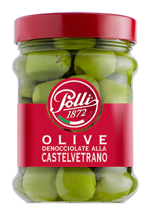 Polli Pitted Castelvetrano Green Olives, 10.5 oz | 300g