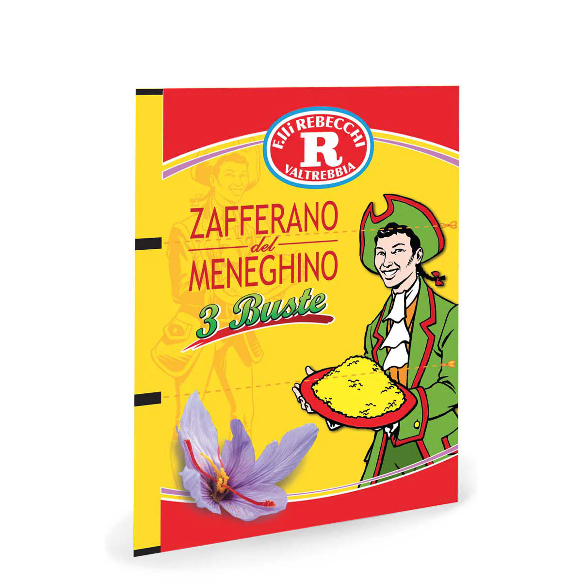 Rebecchi Zafferano Del Meneghino, Italian Saffron Powder Bags, 3 x 0.125g