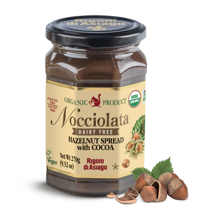 Rigoni di Asiago Nocciolata Dairy Free, Organic Hazelnut Spread, 9.5 oz