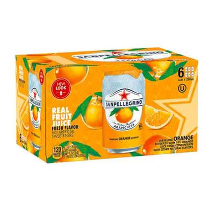 Sanpellegrino Orange Sparkling Fruit Beverage, 11.15 fl oz. Can - Image 2