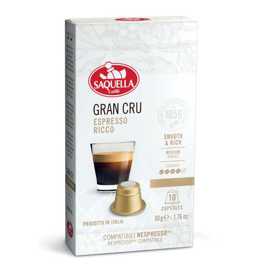 Saquella Caffe Nespresso Capsule Gran Cru, 10 pk, 1.76 oz | 50g - Image 2